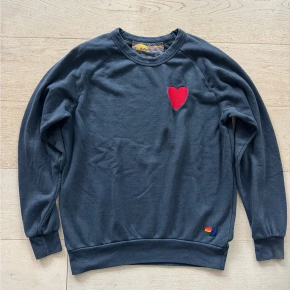 Aviator Nation Heart crew Sweatshirt M - Picture 3 of 7
